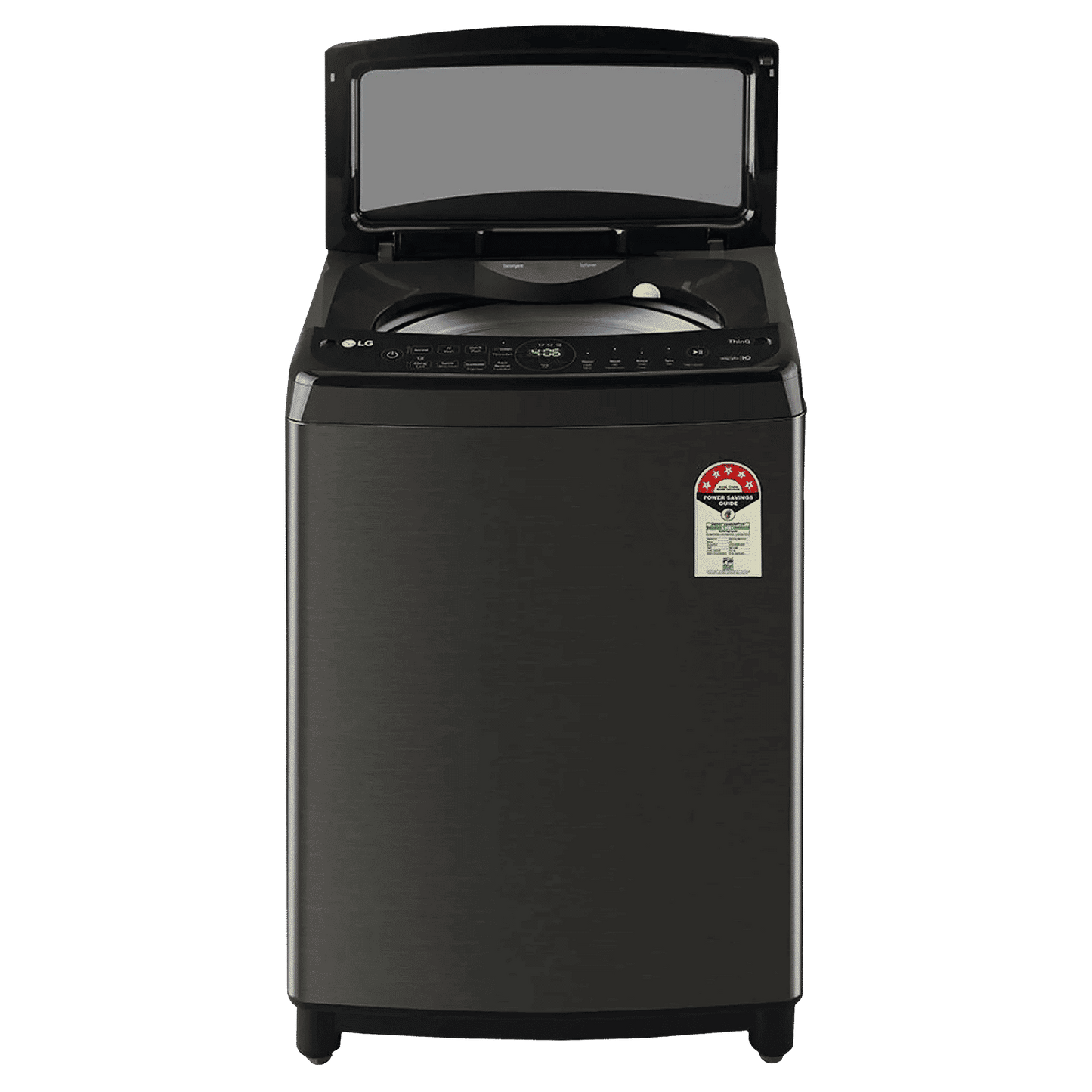 LG 10 kg 5 Star Inverter Fully Automatic Top Load Washing Machine (THD10SWP.APBQEIL, In-Built Heater, Platinum Black)