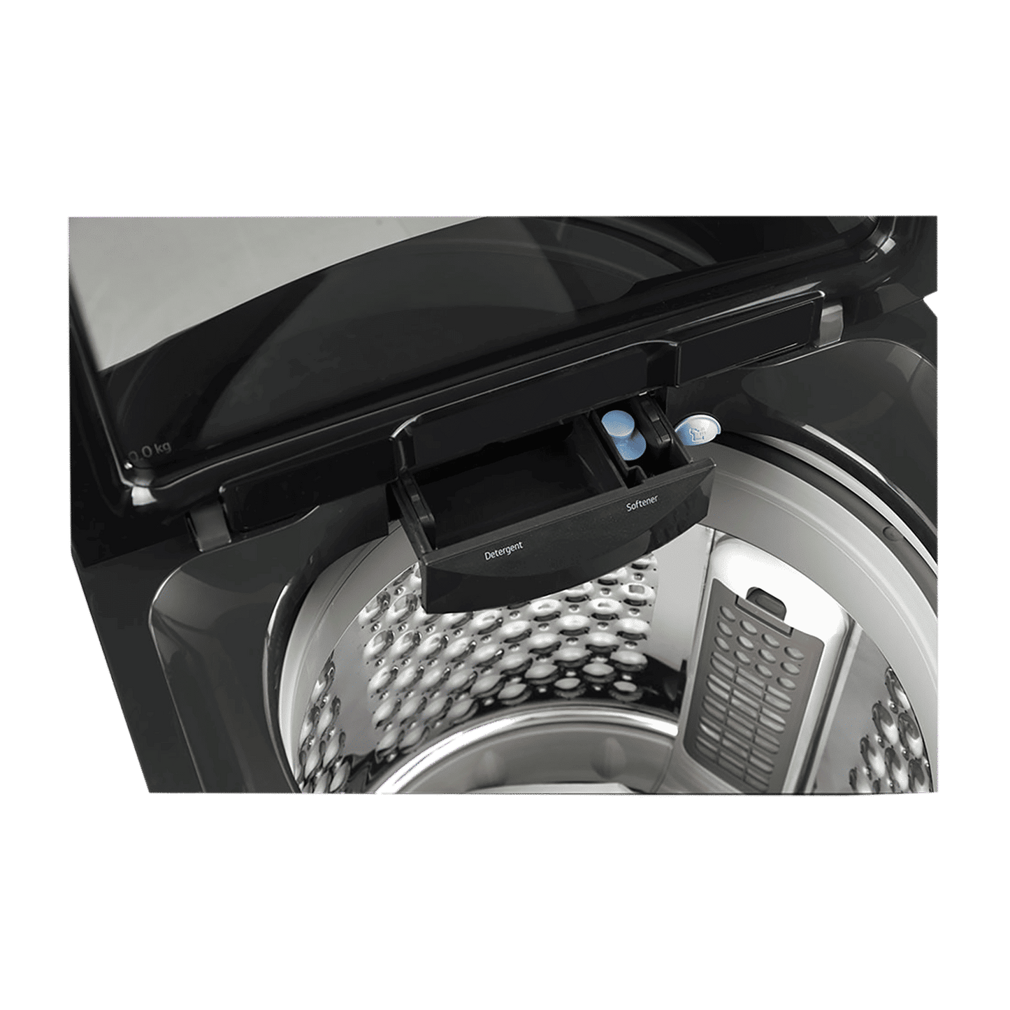 LG 10 kg 5 Star Inverter Fully Automatic Top Load Washing Machine (THD10SWP.APBQEIL, In-Built Heater, Platinum Black)