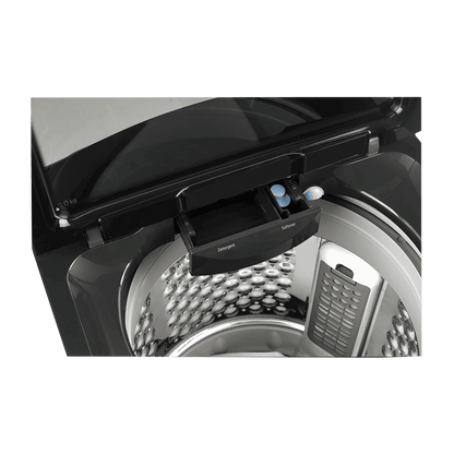 LG 10 kg 5 Star Inverter Fully Automatic Top Load Washing Machine (THD10SWP.APBQEIL, In-Built Heater, Platinum Black)