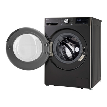 LG 11 kg 5 Star Inverter Fully Automatic Front Load Washing Machine (FHP1411Z9B.ABLQEIL, Steam Wash Technology, Black)