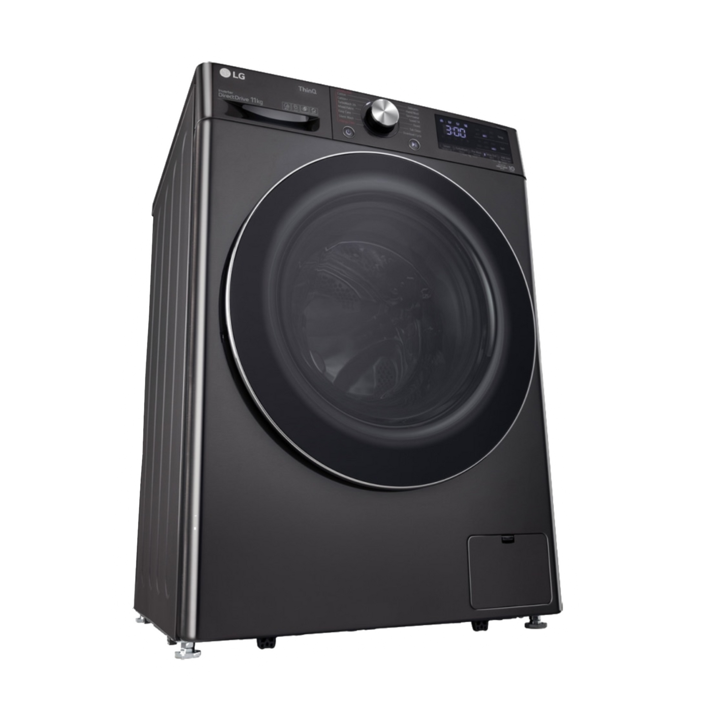 LG 11 kg 5 Star Inverter Fully Automatic Front Load Washing Machine (FHP1411Z9B.ABLQEIL, Steam Wash Technology, Black)