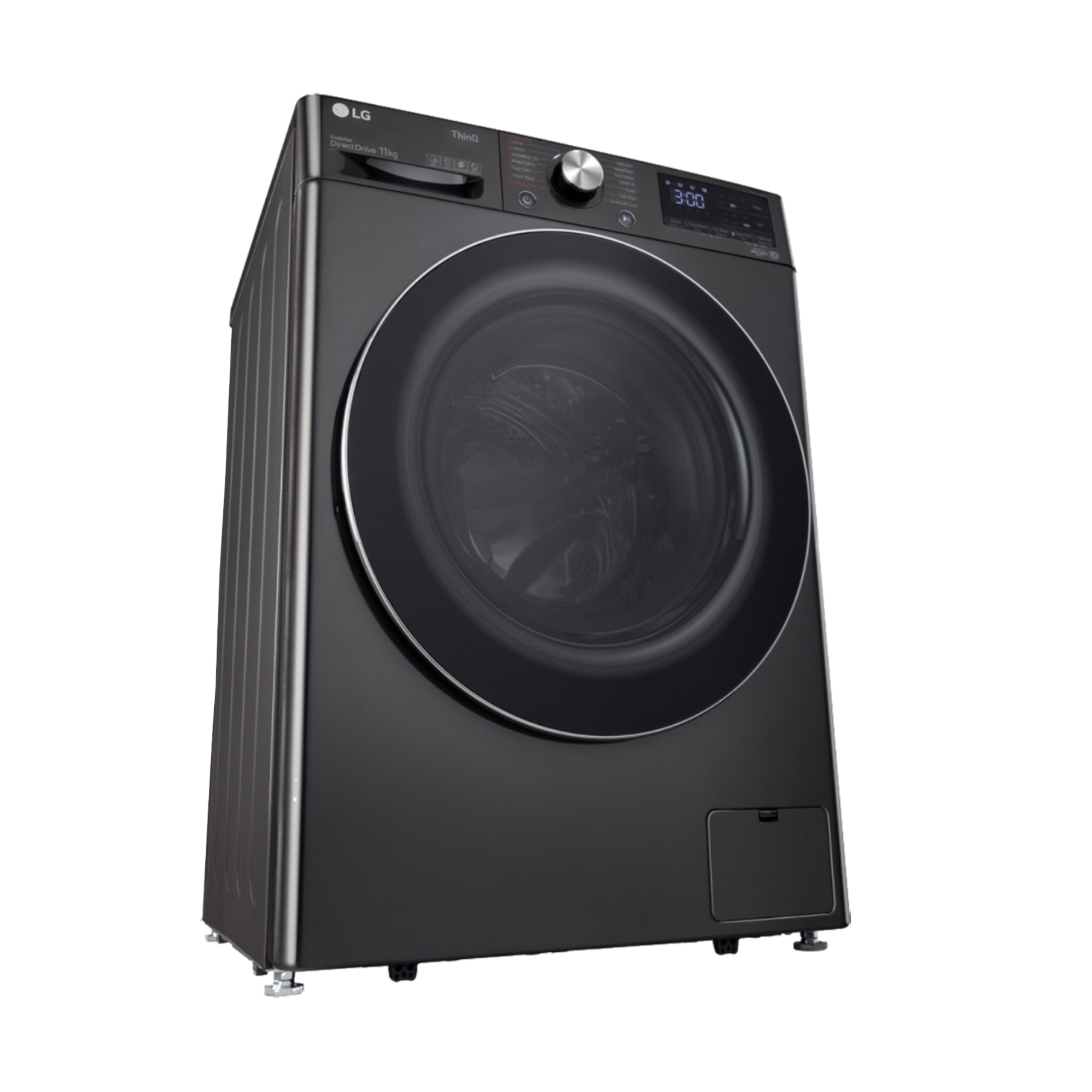 LG 11 kg 5 Star Inverter Fully Automatic Front Load Washing Machine (FHP1411Z9B.ABLQEIL, Steam Wash Technology, Black)