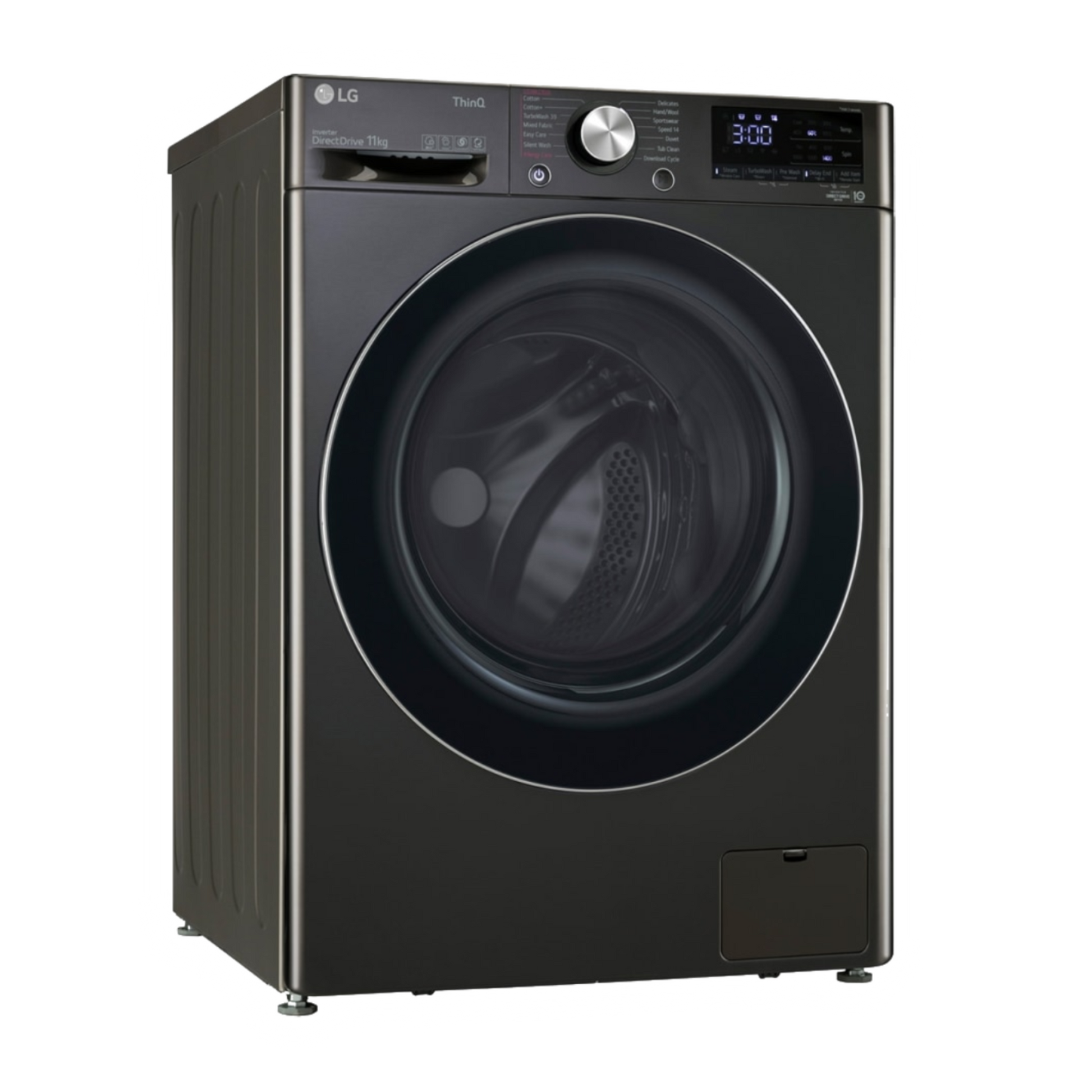 LG 11 kg 5 Star Inverter Fully Automatic Front Load Washing Machine (FHP1411Z9B.ABLQEIL, Steam Wash Technology, Black)