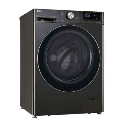 LG 11 kg 5 Star Inverter Fully Automatic Front Load Washing Machine (FHP1411Z9B.ABLQEIL, Steam Wash Technology, Black)