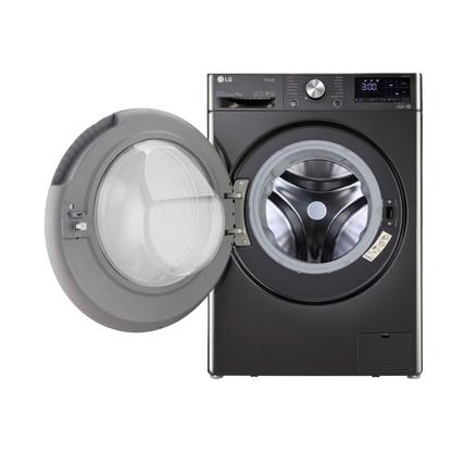 LG 11 kg 5 Star Inverter Fully Automatic Front Load Washing Machine (FHP1411Z9B.ABLQEIL, Steam Wash Technology, Black)