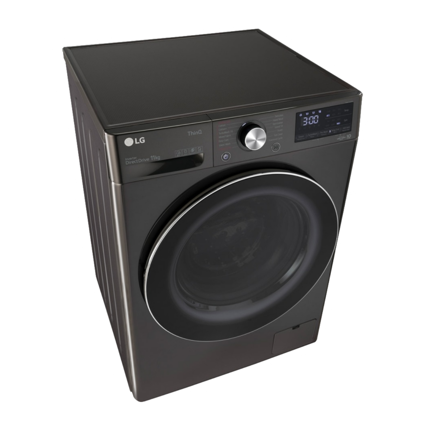 LG 11 kg 5 Star Inverter Fully Automatic Front Load Washing Machine (FHP1411Z9B.ABLQEIL, Steam Wash Technology, Black)