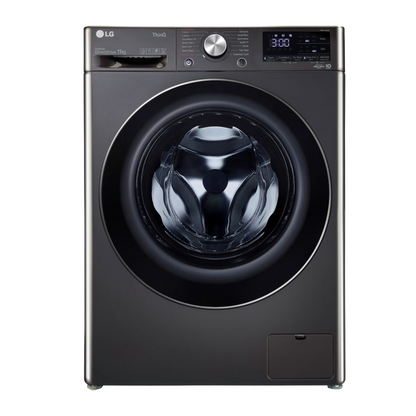 LG 11 kg 5 Star Inverter Fully Automatic Front Load Washing Machine (FHP1411Z9B.ABLQEIL, Steam Wash Technology, Black)
