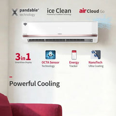 Hitachi 1.5 Ton 3 Star Inverter Split AC | Hybrid Convertible | 4 Way Swing | Wi-Fi & Voice Control | Long Air Throw (RASY319PCDISL15TSPL, 2026 Model - New BEE Rating) White