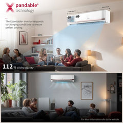Hitachi 1.5 Ton 3 Star Inverter Split AC | Hybrid Convertible | 4 Way Swing | Wi-Fi & Voice Control | Long Air Throw (RASY319PCDISL15TSPL, 2026 Model - New BEE Rating) White