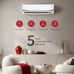 Hitachi 1.5 Ton 3 Star Inverter Split AC | Hybrid Convertible | 4 Way Swing | Wi-Fi & Voice Control | Long Air Throw (RASY319PCDISL15TSPL, 2026 Model - New BEE Rating) White