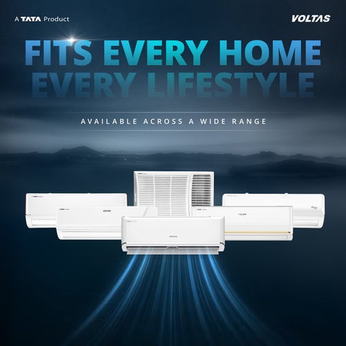 Voltas 1 Ton 3 Star Inverter Split AC | Copper | 4-in-1 Adjustable Mode | Anti-Dust Filter | Turbo Cooling | High Ambient Cooling (123INVVECTRAELEGANT1TSPL, 2026 Model)