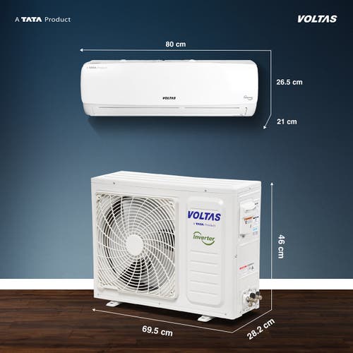 Voltas 1 Ton 3 Star Inverter Split AC | Copper | 4-in-1 Adjustable Mode | Anti-Dust Filter | Turbo Cooling | High Ambient Cooling (123INVVECTRAELEGANT1TSPL, 2026 Model)