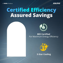Voltas 1 Ton 3 Star Inverter Split AC | Copper | 4-in-1 Adjustable Mode | Anti-Dust Filter | Turbo Cooling | High Ambient Cooling (123INVVECTRAELEGANT1TSPL, 2026 Model)