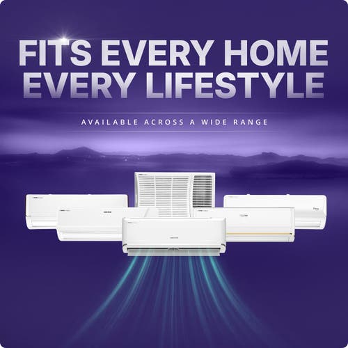 Voltas 1.5 Ton 3 Star Inverter Split AC | Copper | 4-Step Adjustable Mode | Turbo Cooling | High Ambient Cooling | Anti-Dust Filter (183INV Vertis Zenith Gold, White, 2026 Model)