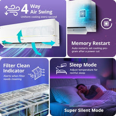 Voltas 1.5 Ton 3 Star Inverter Split AC | Copper | 4-Step Adjustable Mode | Turbo Cooling | High Ambient Cooling | Anti-Dust Filter (183INV Vertis Zenith Gold, White, 2026 Model)