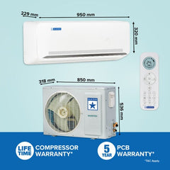 Bluestar 1 Ton 5 Star Inverter Split AC | Copper Condenser | 5-in-1 Convertible | Turbo Cool | Anti-Corrosive Blue Fins (IA512NXUS, 2026 Model)