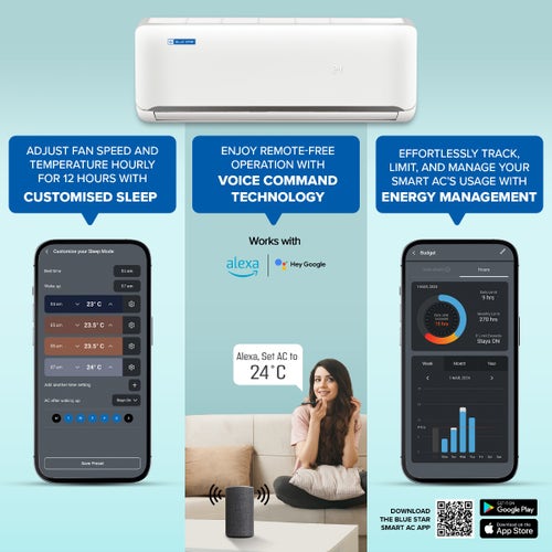 Bluestar 1.5 Ton 3 Star Inverter Split AC | Copper Condenser | 5-in-1 Convertible | Turbo Cool | Anti-Microbial & HEPA Filter (IA318NXUS, 2026 Model)