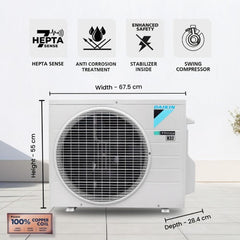 Daikin 1 Ton 3 Star Inverter Split AC | 100% Copper Condenser | Coanda Airflow | Triple Display | Power Chill Operation (ATKL35XV, 2026 Model - New BEE Rating) White
