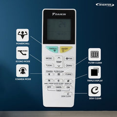 Daikin 1.5 Ton 5 Star Inverter Split AC | Copper Condenser | Dew Clean Technology | Coanda Airflow | Triple Display | Power Chill Operation (ATKM50XV16, 2026 Model)