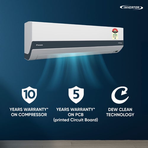Daikin 1.5 Ton 5 Star Inverter Split AC | Copper Condenser | Dew Clean Technology | Coanda Airflow | Triple Display | Power Chill Operation (ATKM50XV16, 2026 Model)