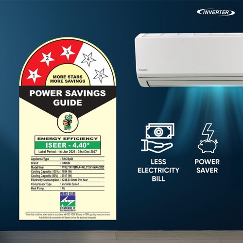 Daikin 2.02 Ton 3 Star Inverter Split AC (FTKL71XV, 2026 Model)