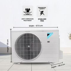 Daikin 1 Ton 2 Star Fixed Speed Split AC | 100% Copper Condenser | PM 2.5 Filter | Power Chill Operation | Coanda Airflow | Econo Mode (FTQ35XV, 2026 Model - New BEE Rating) White
