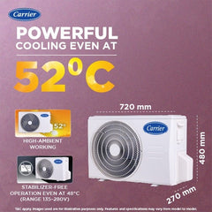 Carrier 1 Ton 3 Star Inverter Split AC | Flexicool 6-in-1 Convertible | Auto Cleanser | Refrigerant Leakage Detector | Copper Condenser (XCELEDGEGXI3SINV1TSPL, 2026 Model)