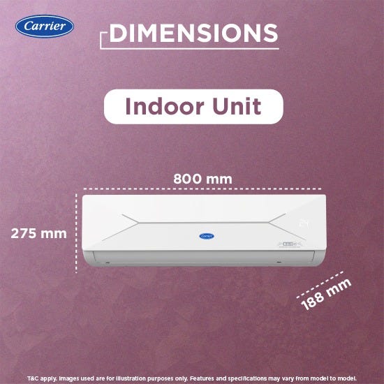 Carrier 1 Ton 3 Star Inverter Split AC | Flexicool 6-in-1 Convertible | Auto Cleanser | Refrigerant Leakage Detector | Copper Condenser (XCELEDGEGXI3SINV1TSPL, 2026 Model)