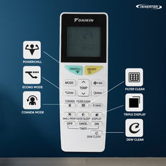 Daikin 1.5 Ton 5 Star Inverter Split AC | Copper Condenser | Dew Clean Technology | Coanda Airflow | Triple Display | Power Chill Operation (FTKM50XV16, 2026 Model)