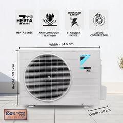 Daikin 1.5 Ton 5 Star Inverter Split AC | Copper Condenser | Dew Clean Technology | Coanda Airflow | Triple Display | Power Chill Operation (FTKM50XV16, 2026 Model)
