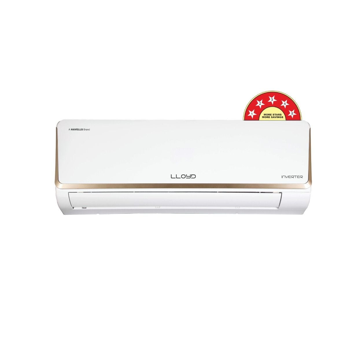Lloyd 1 Ton 5 Star Inverter Split AC | 5-in-1 Convertible | IAQ Sensor | Turbo Cool (GLS12I5GSJGR, 2026 Model)