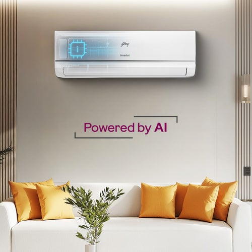 Godrej 1 Ton 3 Star Inverter Split AC | Copper Condenser | i-Sense Technology | Silent Operation | Self Clean (HIC12Y3THWA, 2026 Model) White