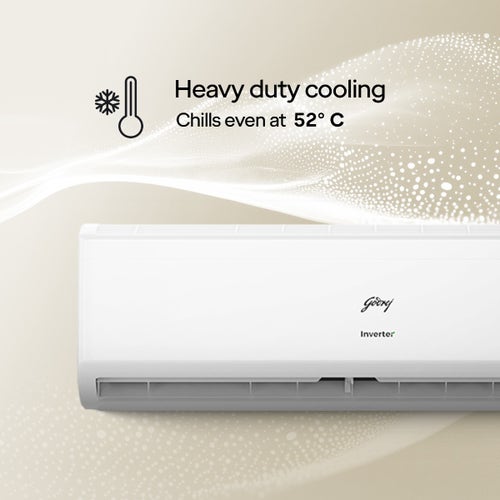 Godrej 1.5 Ton 5 Star Inverter Split AC | Copper Condenser | i-Sense Technology | Silent Operation | Self Clean (HIC18J5TGWA, 2026 Model) White