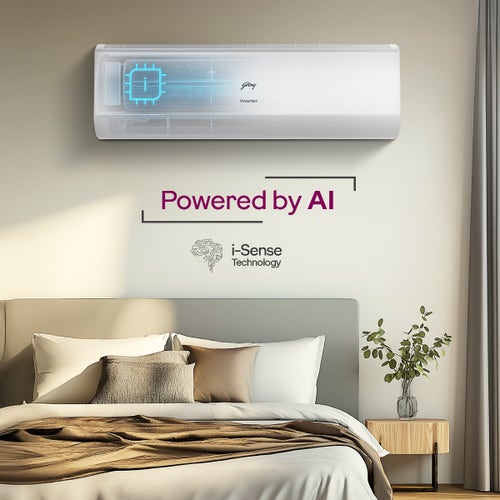 Godrej 2 Ton 3 Star Inverter Split AC | Copper Condenser | i-Sense Technology | Silent Operation | Self Clean (ECHIC24J3TSWA, 2026 Model) White