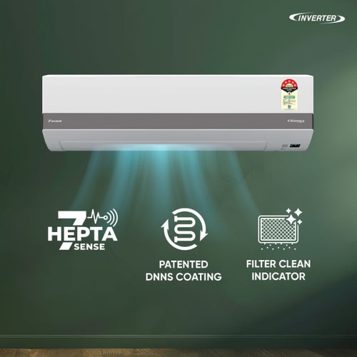 Daikin 1 Ton 5 Star Inverter Split AC | Copper Condenser | PM 2.5 Filter | Dew Clean Technology | Coanda Airflow (FTKM35XV16, 2026 Model)
