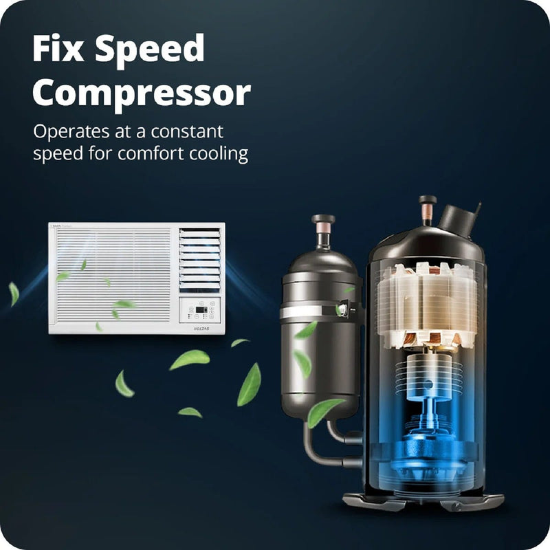 Voltas 1 Ton 2 Star Window AC | Copper Condenser | Anti-Dust Filter | Turbo Cooling | High Ambient Cooling (122FSPLATINA1TW, 2026 Model)