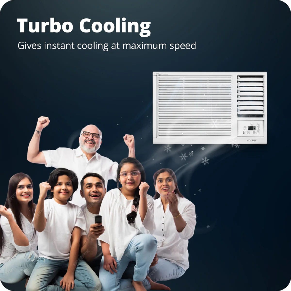 Voltas 1 Ton 2 Star Window AC | Copper Condenser | Anti-Dust Filter | Turbo Cooling | High Ambient Cooling (122FSPLATINA1TW, 2026 Model)