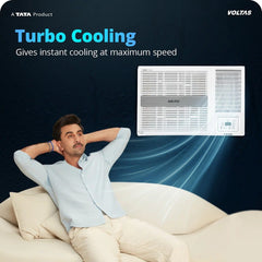Voltas 1.5 Ton 2 Star Window AC | Copper Condenser | Anti-Dust Filter | Turbo Cooling | High Ambient Cooling (182FSPEARL15TW, 2026 Model)