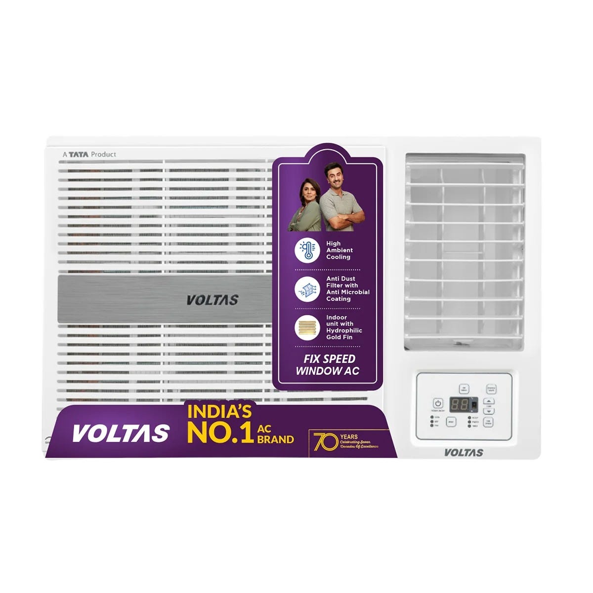 Voltas 1.5 Ton 2 Star Window AC | Copper Condenser | Anti-Dust Filter | Turbo Cooling | High Ambient Cooling (182FSPEARL15TW, 2026 Model)