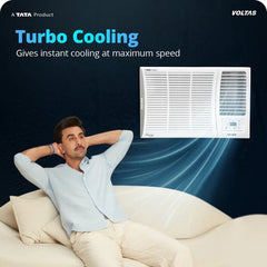 Voltas 1.5 Ton 2 Star Window AC | Copper Condenser | Anti-Dust Filter | Turbo Cooling | High Ambient Cooling (182FSELITE15TW, 2026 Model)