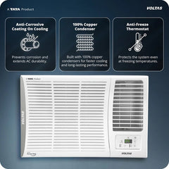 Voltas 1.5 Ton 2 Star Window AC | Copper Condenser | Anti-Dust Filter | Turbo Cooling | High Ambient Cooling (182FSELITE15TW, 2026 Model)