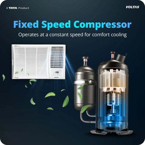 Voltas 1.5 Ton 2 Star Window AC | Copper Condenser | Anti-Dust Filter | Turbo Cooling | High Ambient Cooling (182FSELITE15TW, 2026 Model)