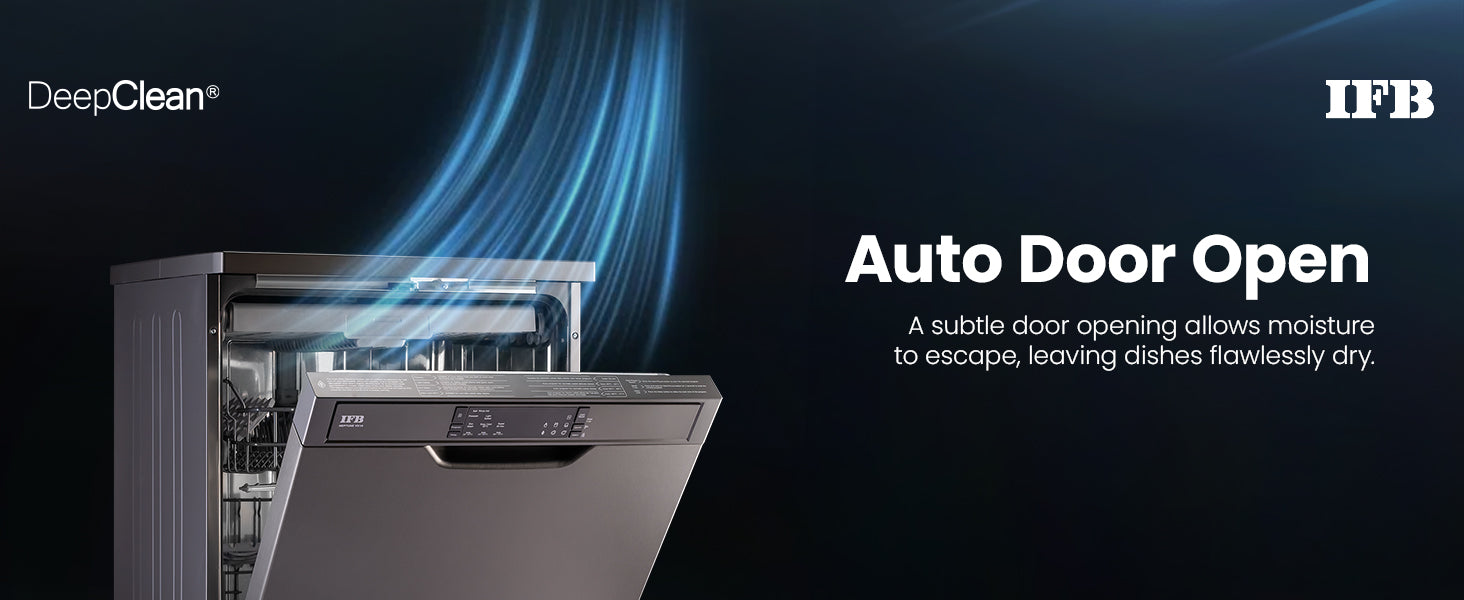 IFB 16 Place Settings with DeepClean® Technology Powered by AI Freestanding Dishwasher (Neptune VX16, Inox Grey, Largest Capacity Washes upto 92 Utensils, 70° Hot Water Wash)