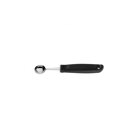 Utilitá stainless steel baller with 2.4 cm black polypropylene handle