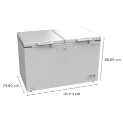 Godrej Edge Penta 300 Litres 3 Star Double Door Deep Freezer (ZOP Technology, DH EPenta 325C 31C, Royal White)