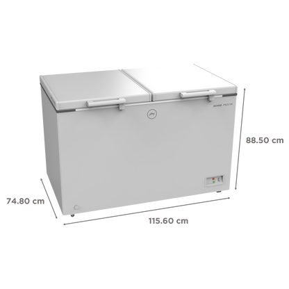Godrej Edge Penta 300 Litres 3 Star Double Door Deep Freezer (ZOP Technology, DH EPenta 325C 31C, Royal White)