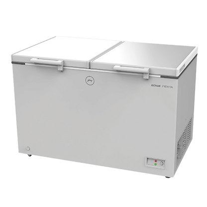 Godrej Edge Penta 300 Litres 3 Star Double Door Deep Freezer (ZOP Technology, DH EPenta 325C 31C, Royal White)