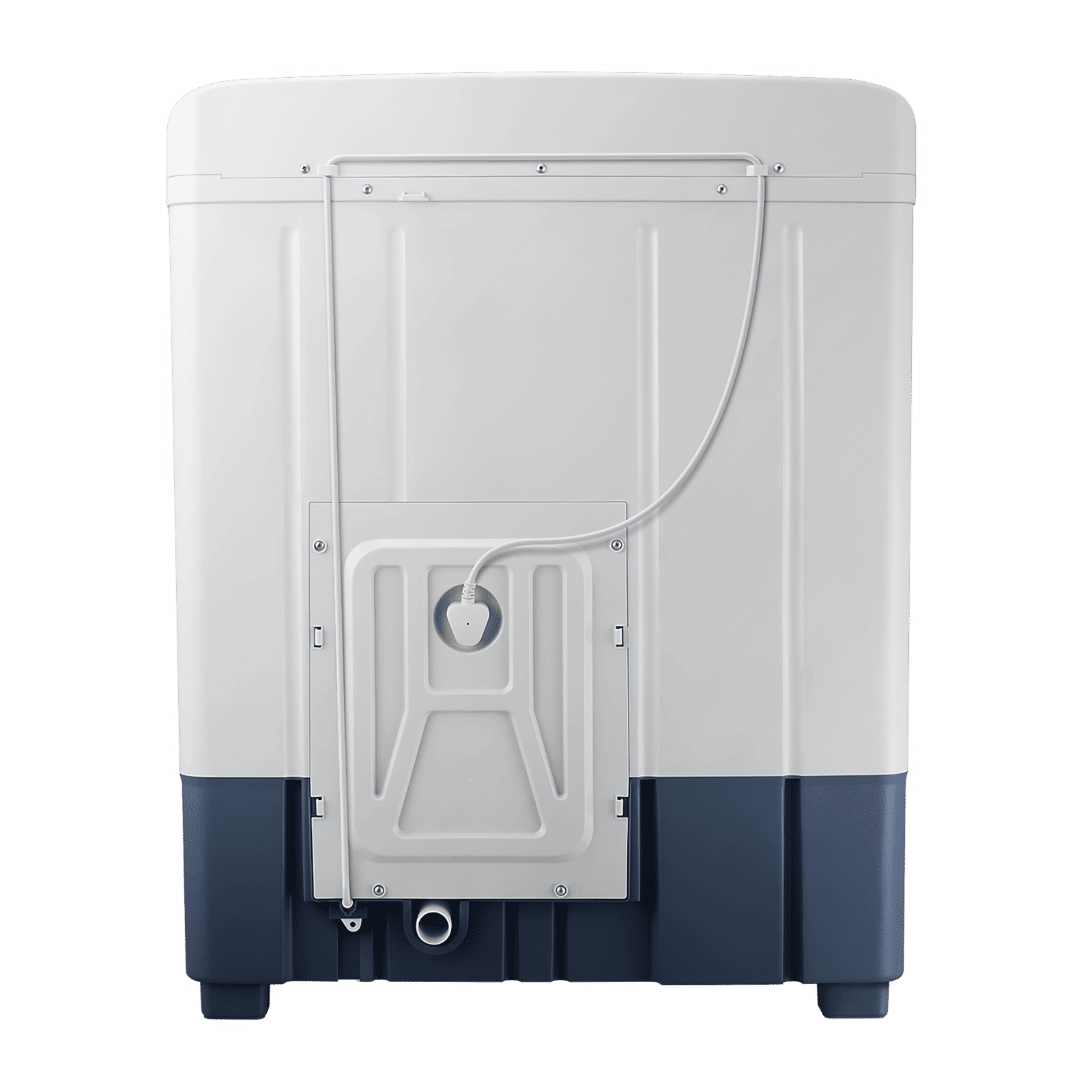 SAMSUNG 6.5 kg 5 Star Semi Automatic Washing Machine with Air Turbo Drying (WT65R2200LL/TL, Light Gray & Blue Base)