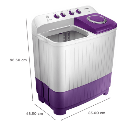 SAMSUNG 7 kg 5 Star Semi Automatic Washing Machine with Double Strong Pulsator (WT70M3000UU/TL, Light Gray & Voilet)