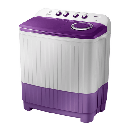 SAMSUNG 7 kg 5 Star Semi Automatic Washing Machine with Double Strong Pulsator (WT70M3000UU/TL, Light Gray & Voilet)